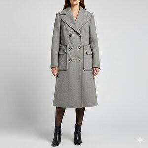Ivanka Trump Wool Gray Pea Coat